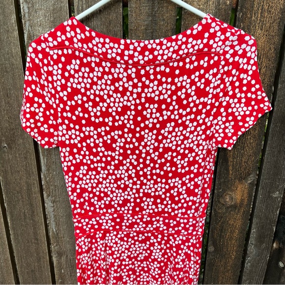 Boden Red & White Portia Blossom Dress Sz 8 Regular - Picture 6 of 15